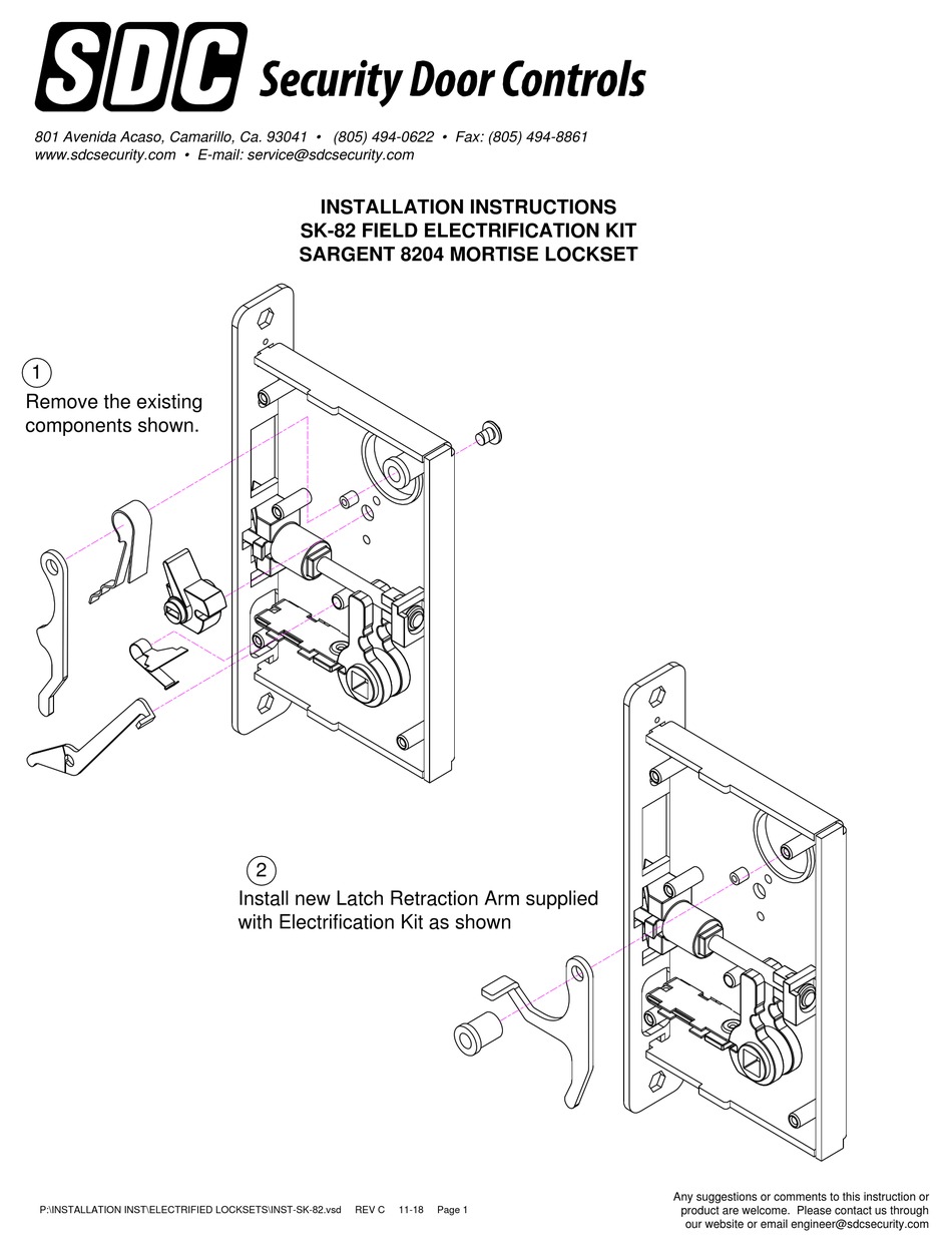 SDC SK82 INSTALLATION INSTRUCTIONS Pdf Download ManualsLib