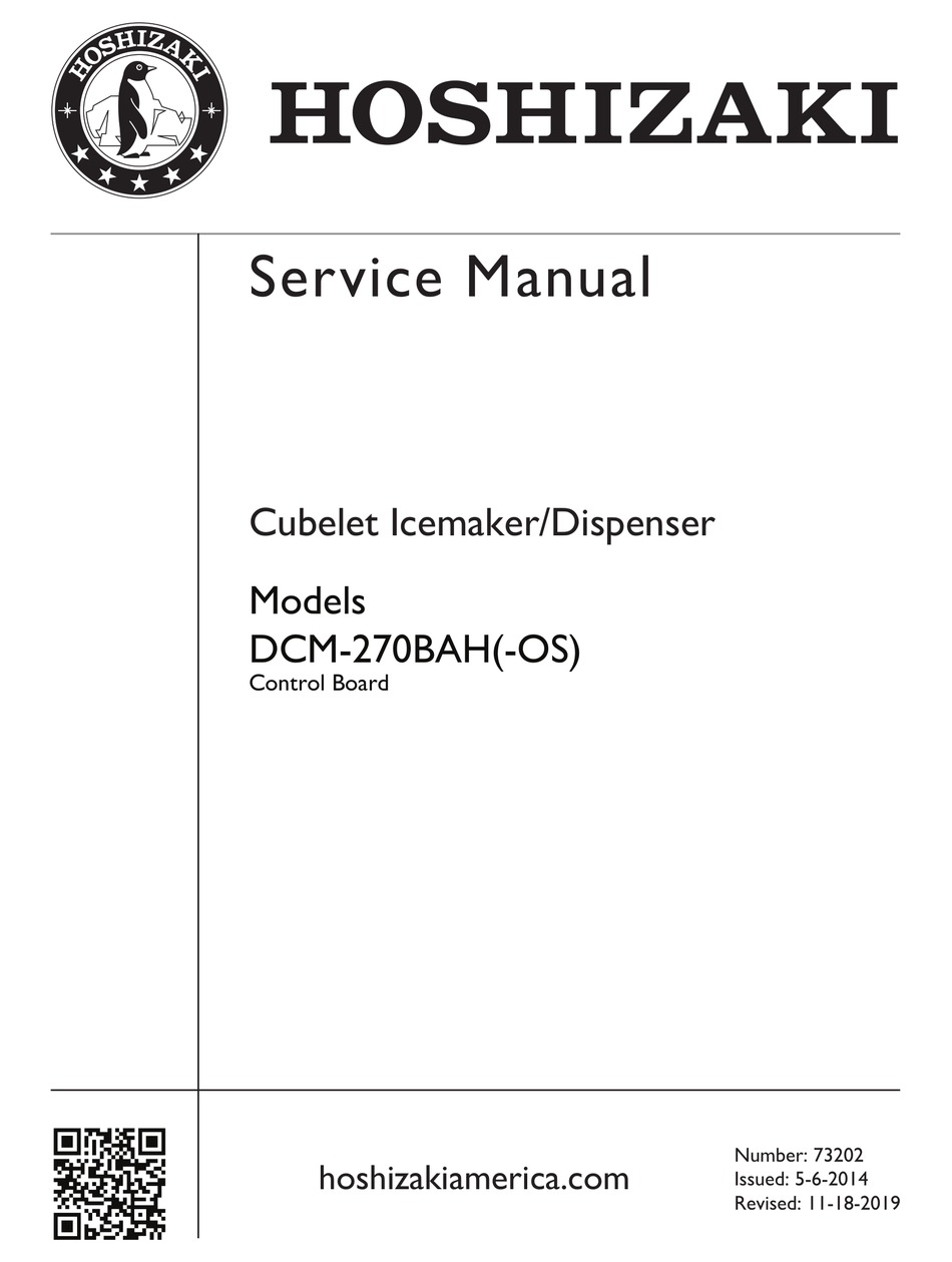 HOSHIZAKI DCM270BAHOS SERVICE MANUAL Pdf Download ManualsLib
