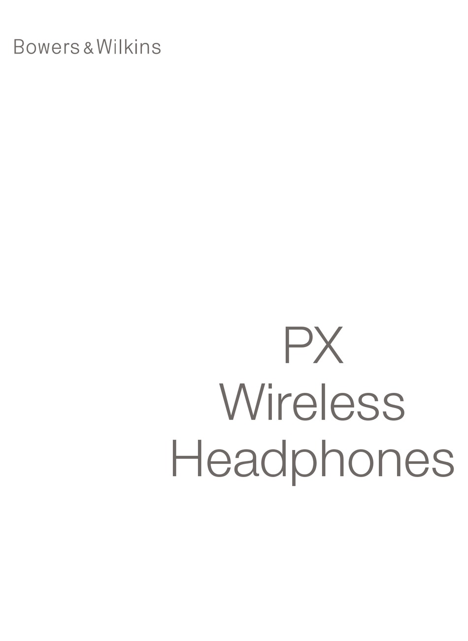 Bowers Wilkins Px Manual Pdf Download Manualslib