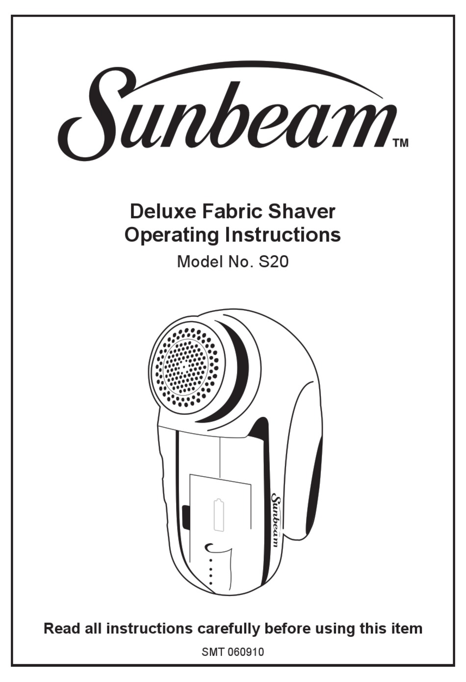 Sunbeam fabric store shaver