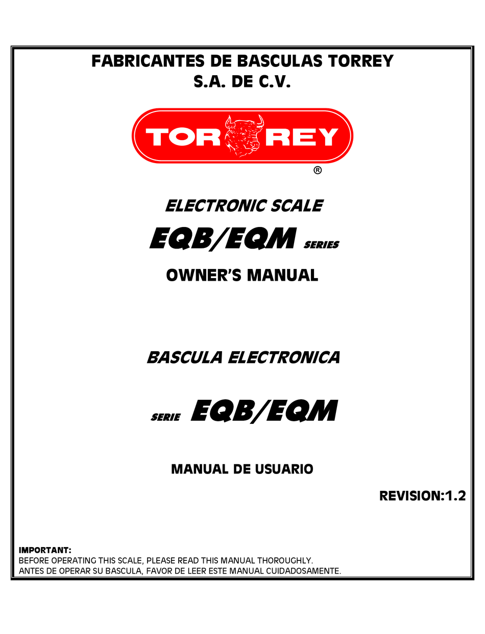 TORREY EQB SERIES OWNER'S MANUAL Pdf Download | ManualsLib
