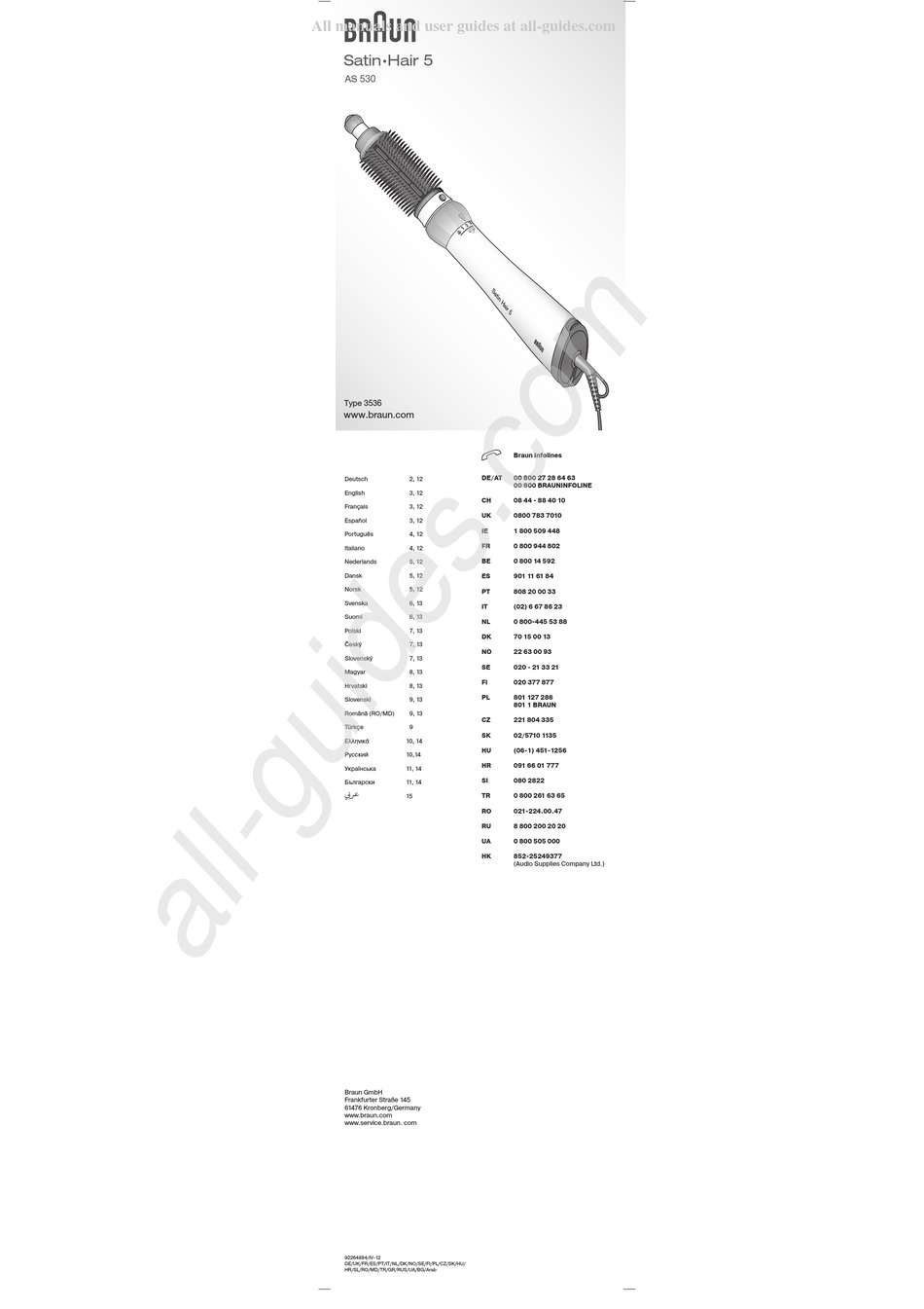 BRAUN SATINHAIR 5 AS 530 MANUAL Pdf Download ManualsLib