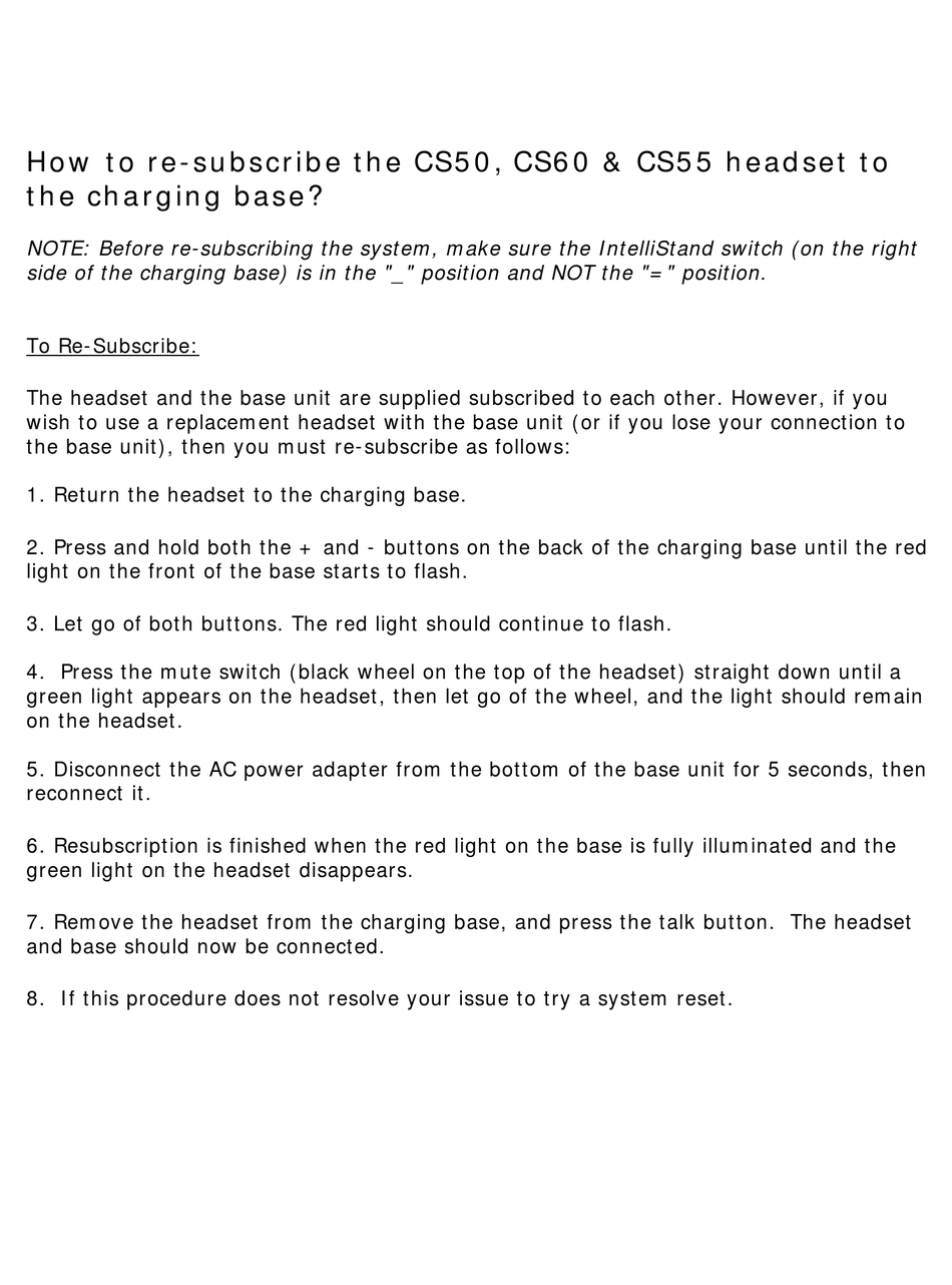 PLANTRONICS CS50 HOWTO MANUAL Pdf Download ManualsLib