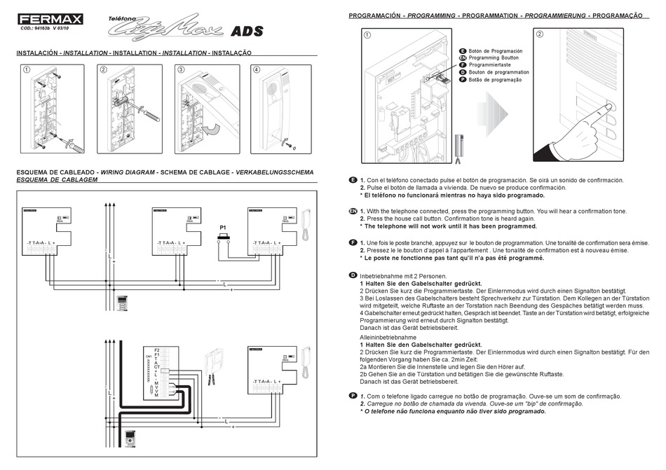 Wiring Diagram Fermax Intercom Manual