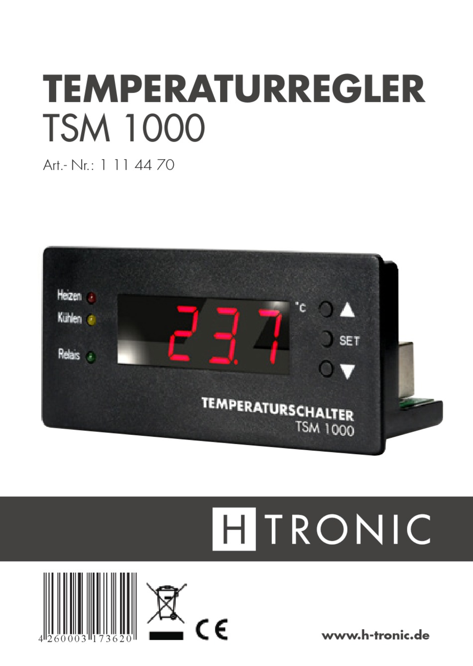 regeln und messen bis max.+850 Grad H-Tronic TS 1000 ohne Sensor,Heizgerätetemp 