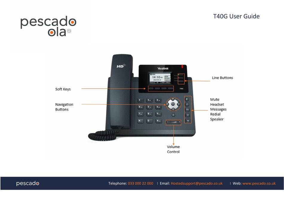 YEALINK T40G USER MANUAL Pdf Download | ManualsLib
