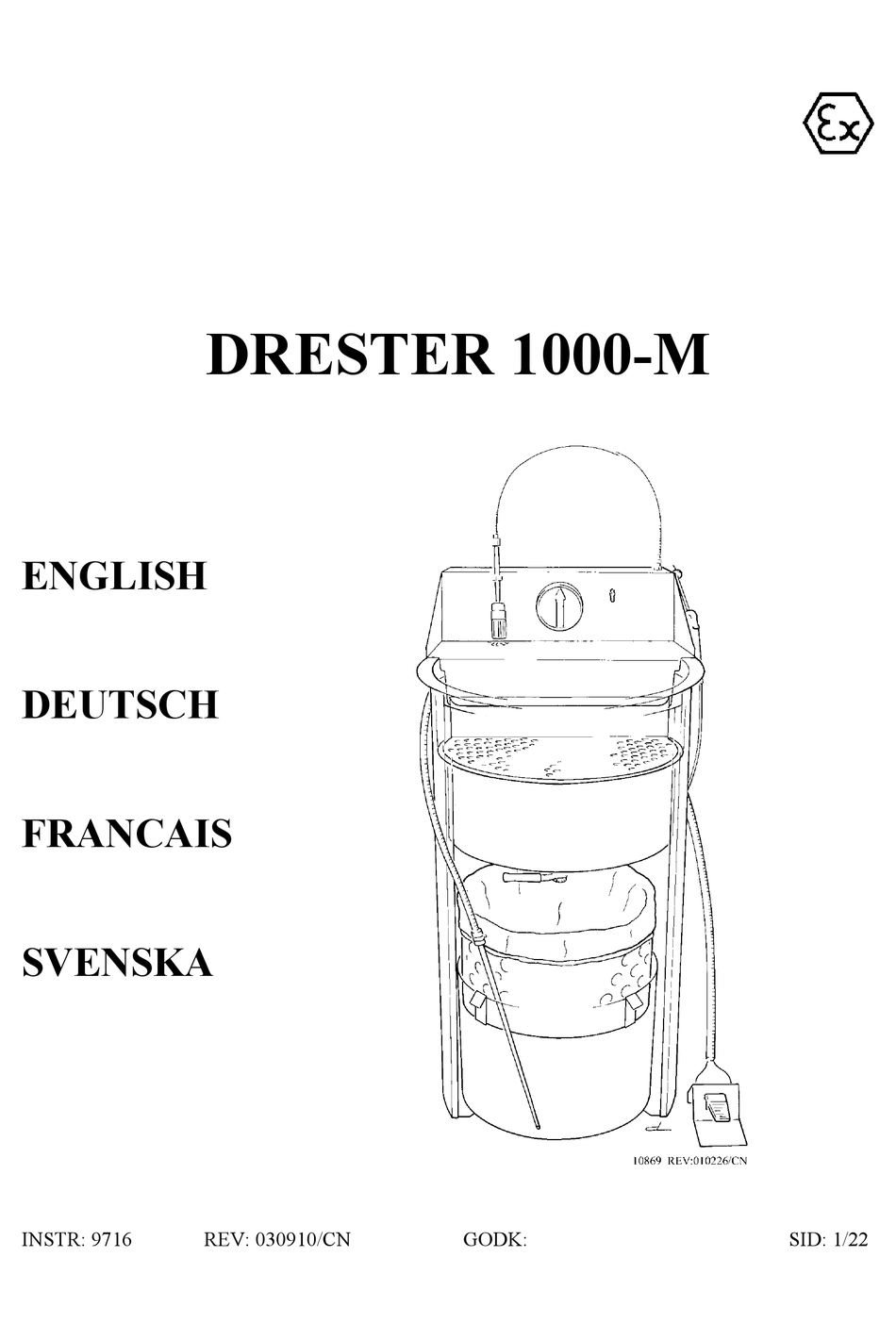 DRESTER 1000-M MANUAL Pdf Download | ManualsLib