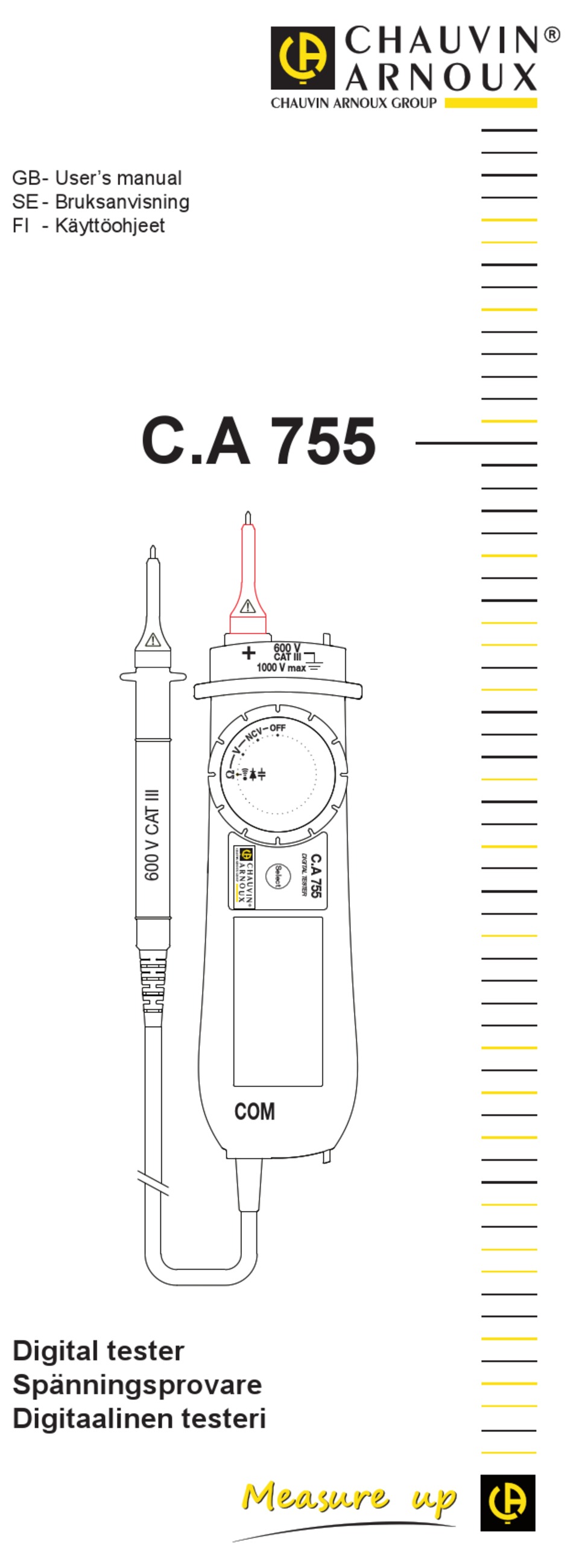 CHAUVIN ARNOUX C.A 755 USER MANUAL Pdf Download ManualsLib