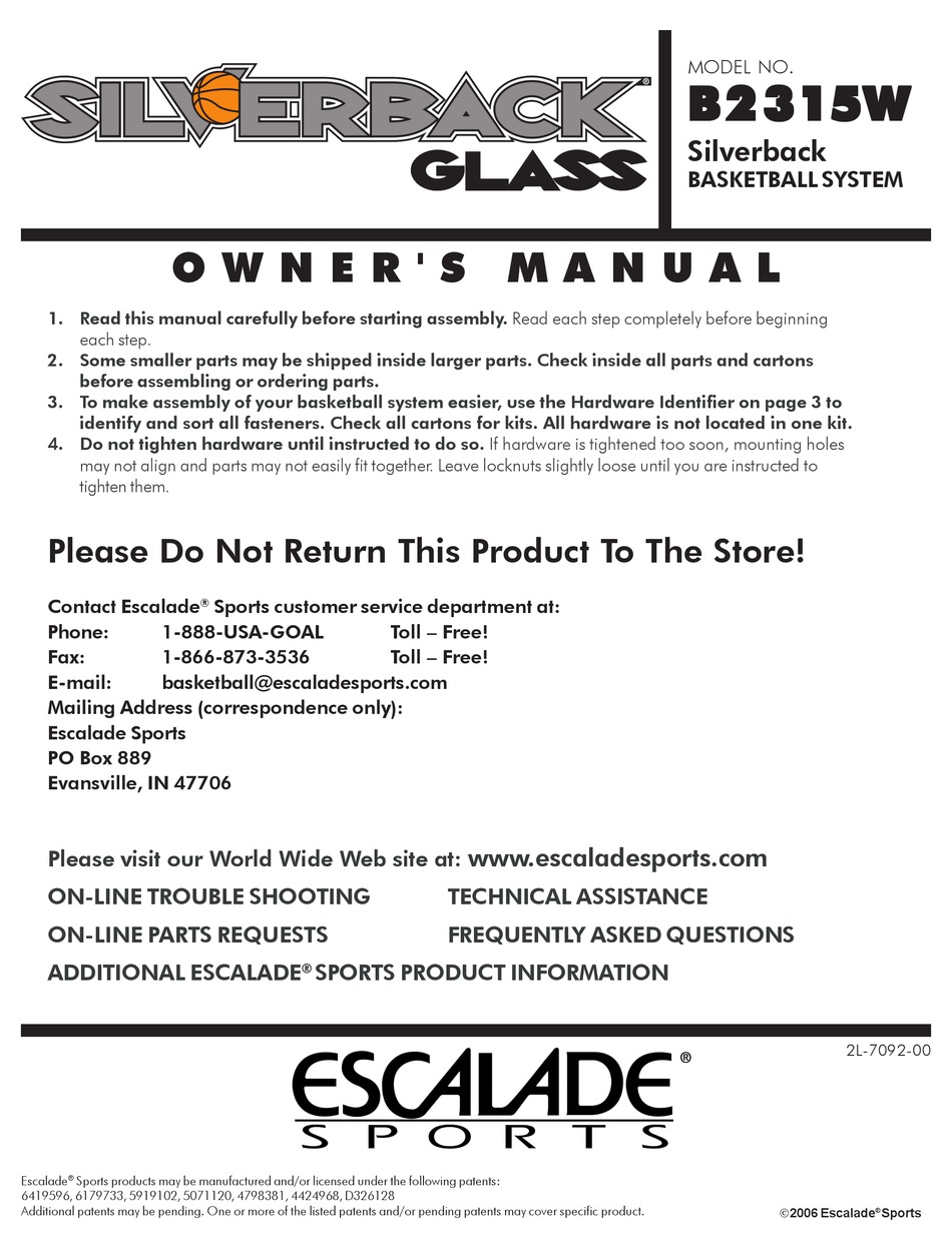 SILVERBACK B2315W OWNER'S MANUAL Pdf Download ManualsLib