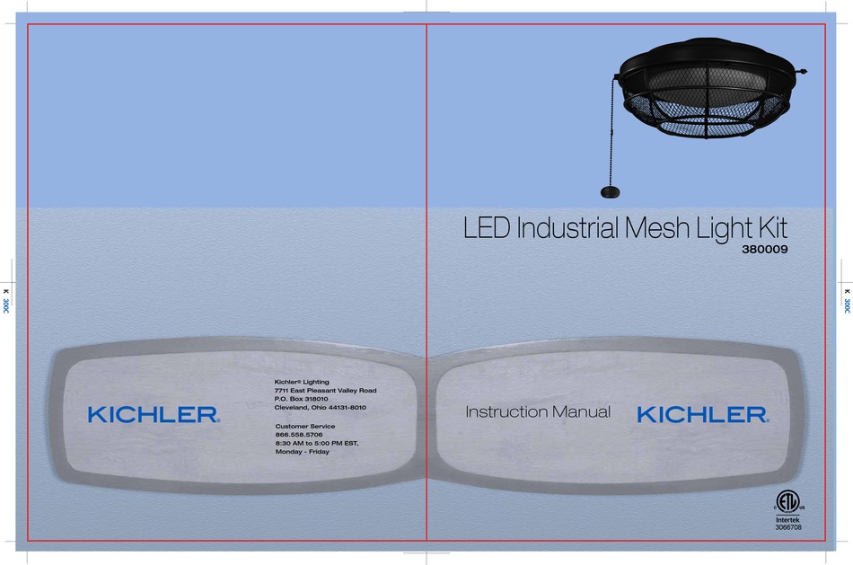 KICHLER LIGHTING 380009 INSTRUCTION MANUAL Pdf Download ManualsLib