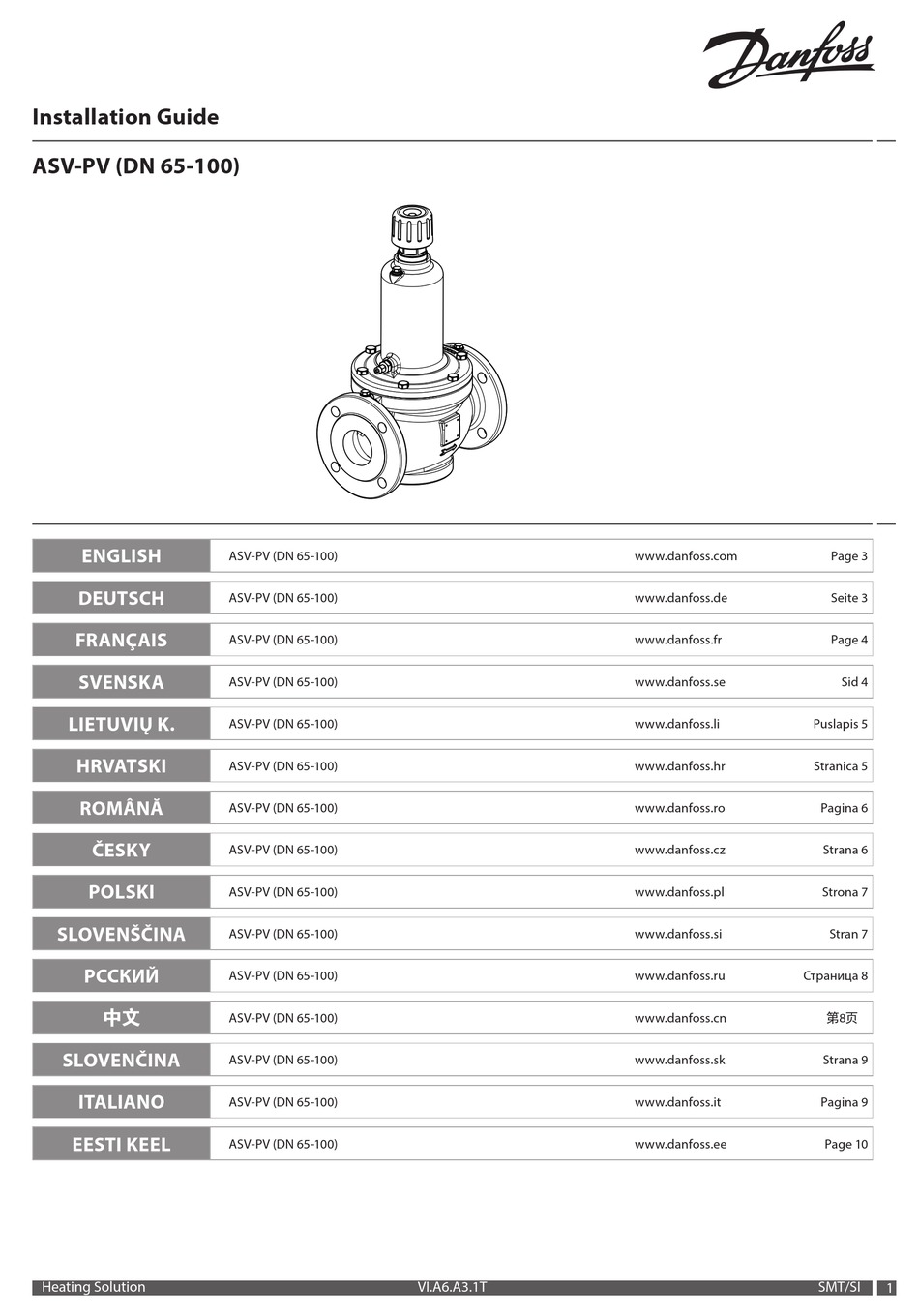 DANFOSS ASV-PV SERIES INSTALLATION MANUAL Pdf Download | ManualsLib