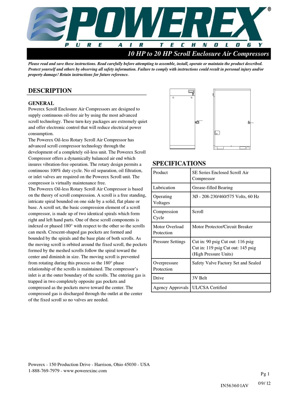 POWEREX SED1007E MANUAL Pdf Download | ManualsLib