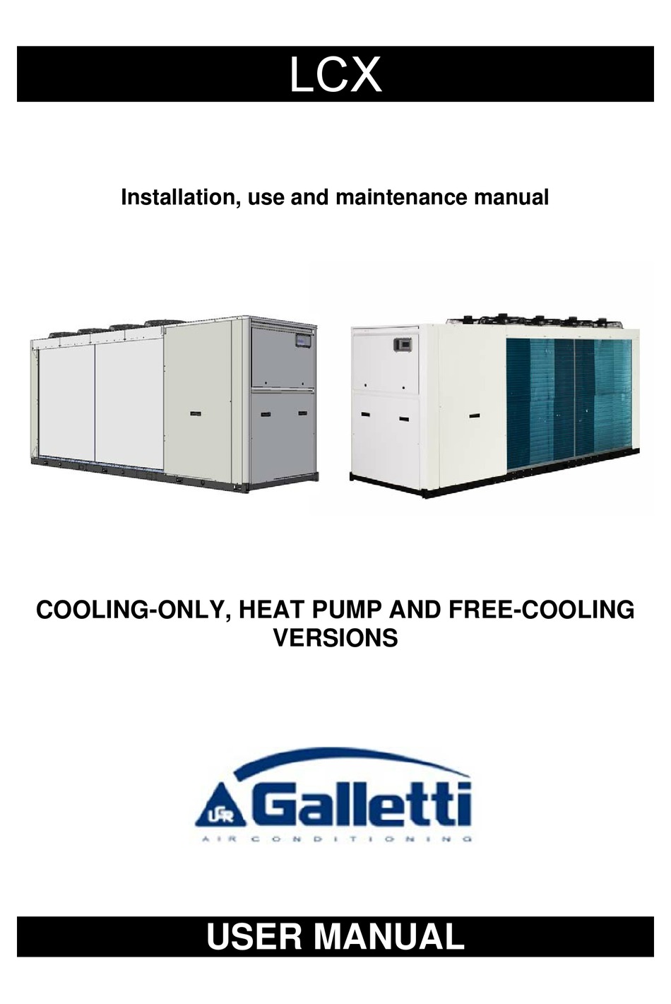 Galletti Lcx Series User Manual Pdf Download Manualslib