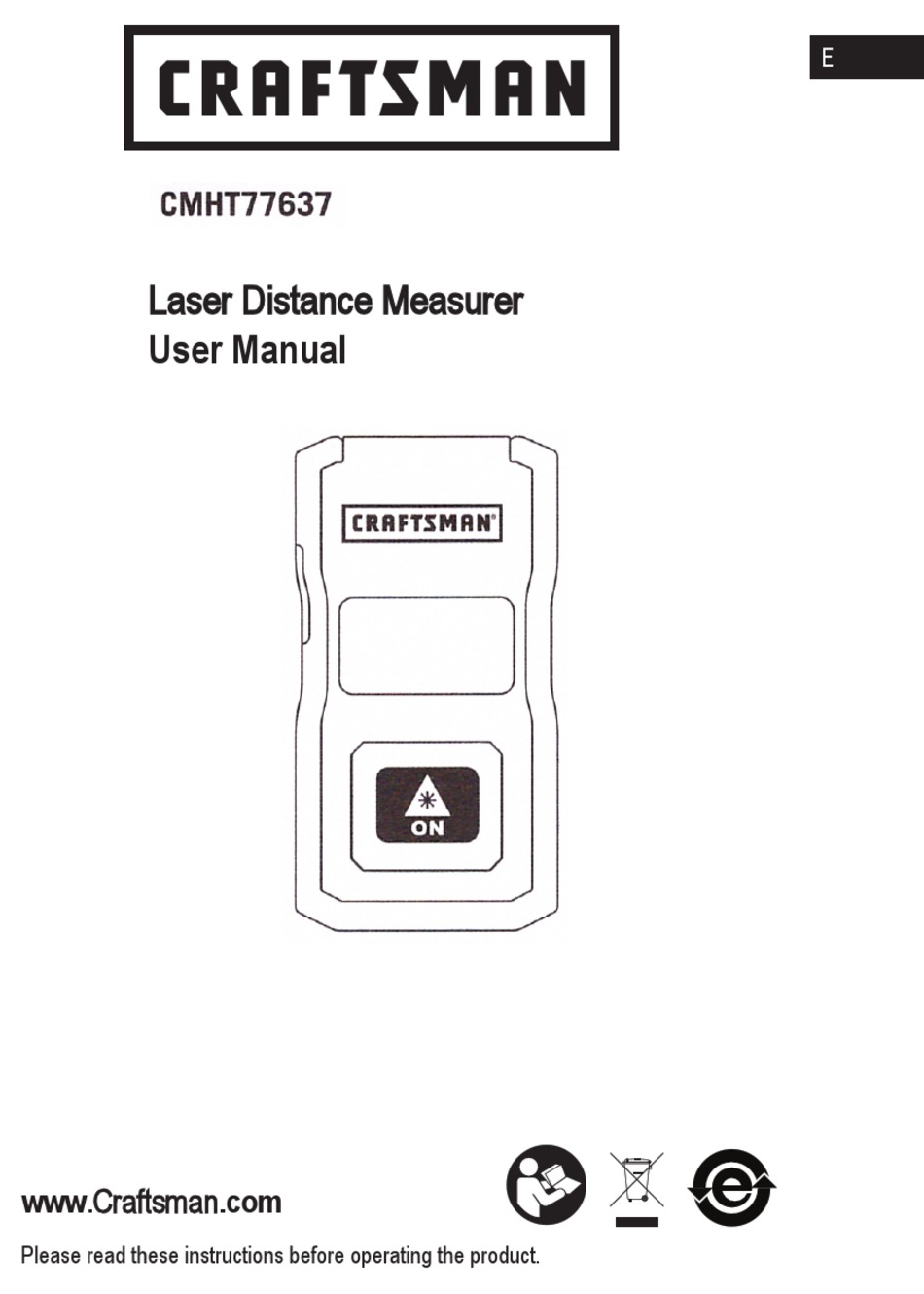 CRAFTSMAN CMHT77637 USER MANUAL Pdf Download | ManualsLib