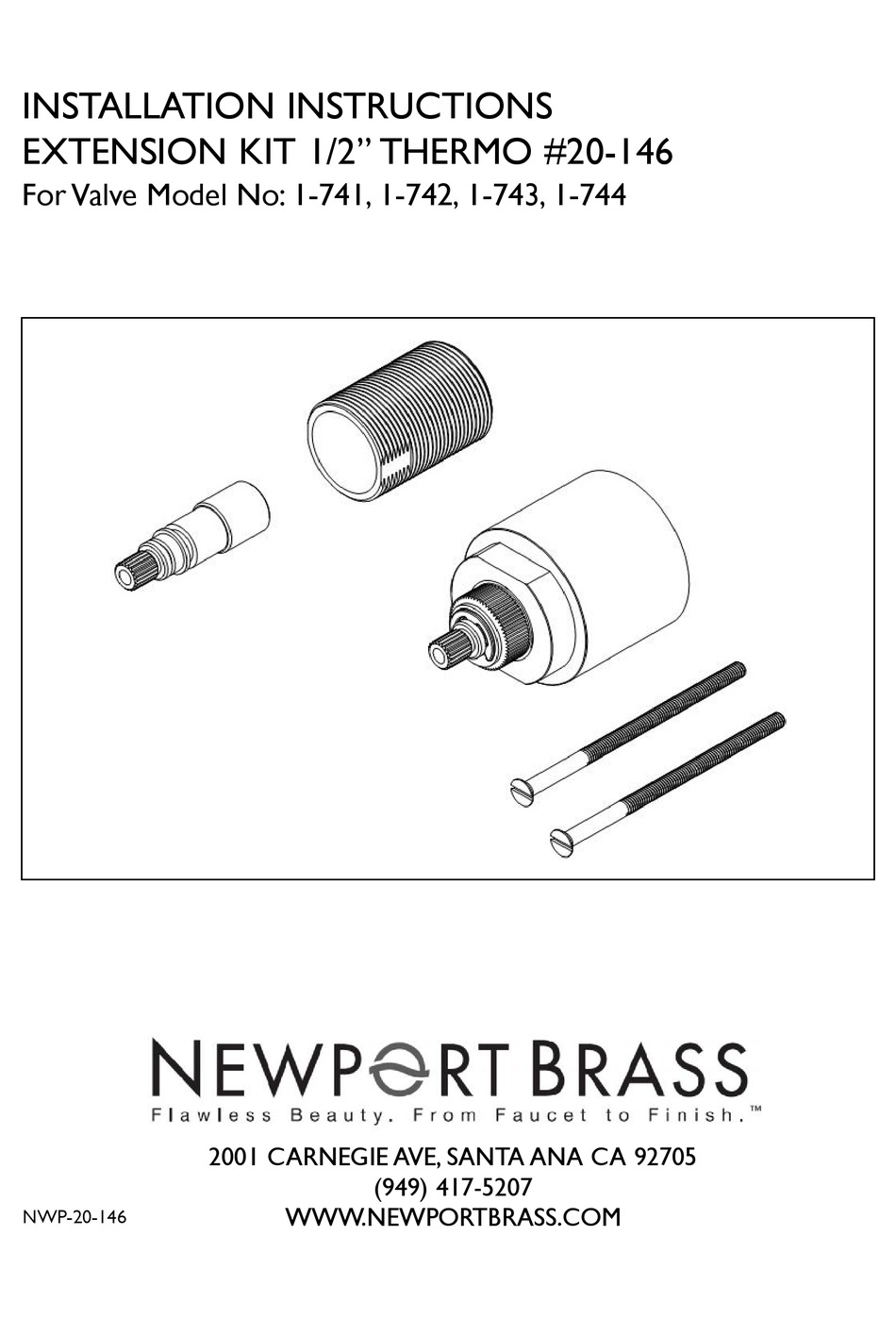 NEWPORT BRASS 20146 INSTALLATION INSTRUCTIONS Pdf Download ManualsLib