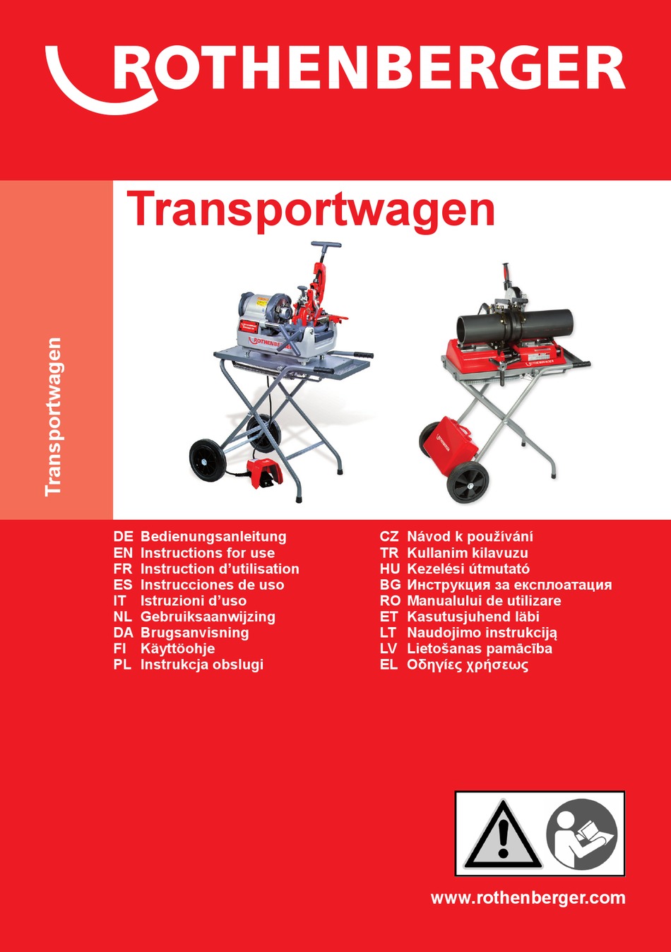 Aluminium steekwagen A 1125 V met massief rubberen banden