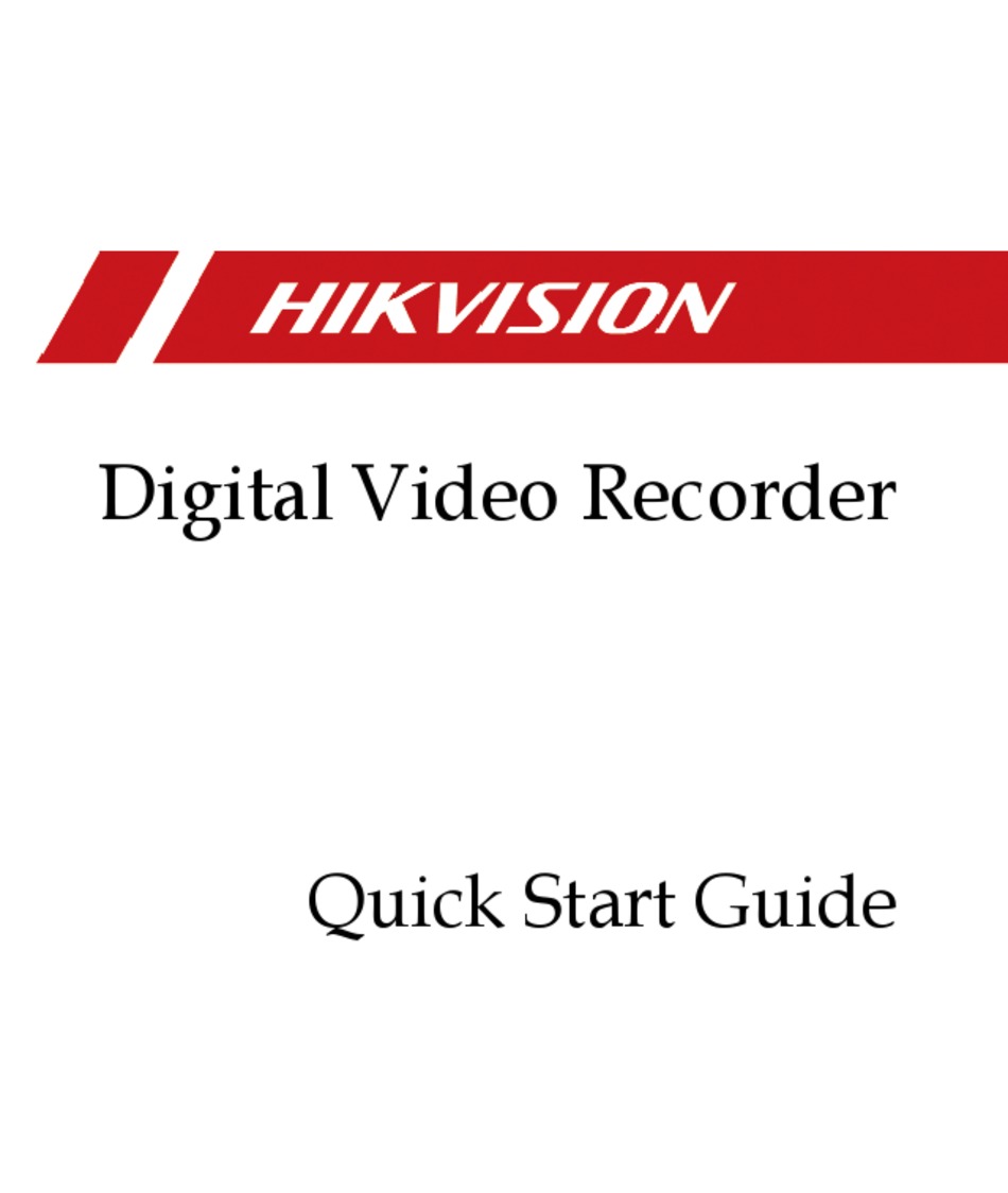 Hikvision Ds 7104hghi F1 Quick Start Manual Pdf Download Manualslib