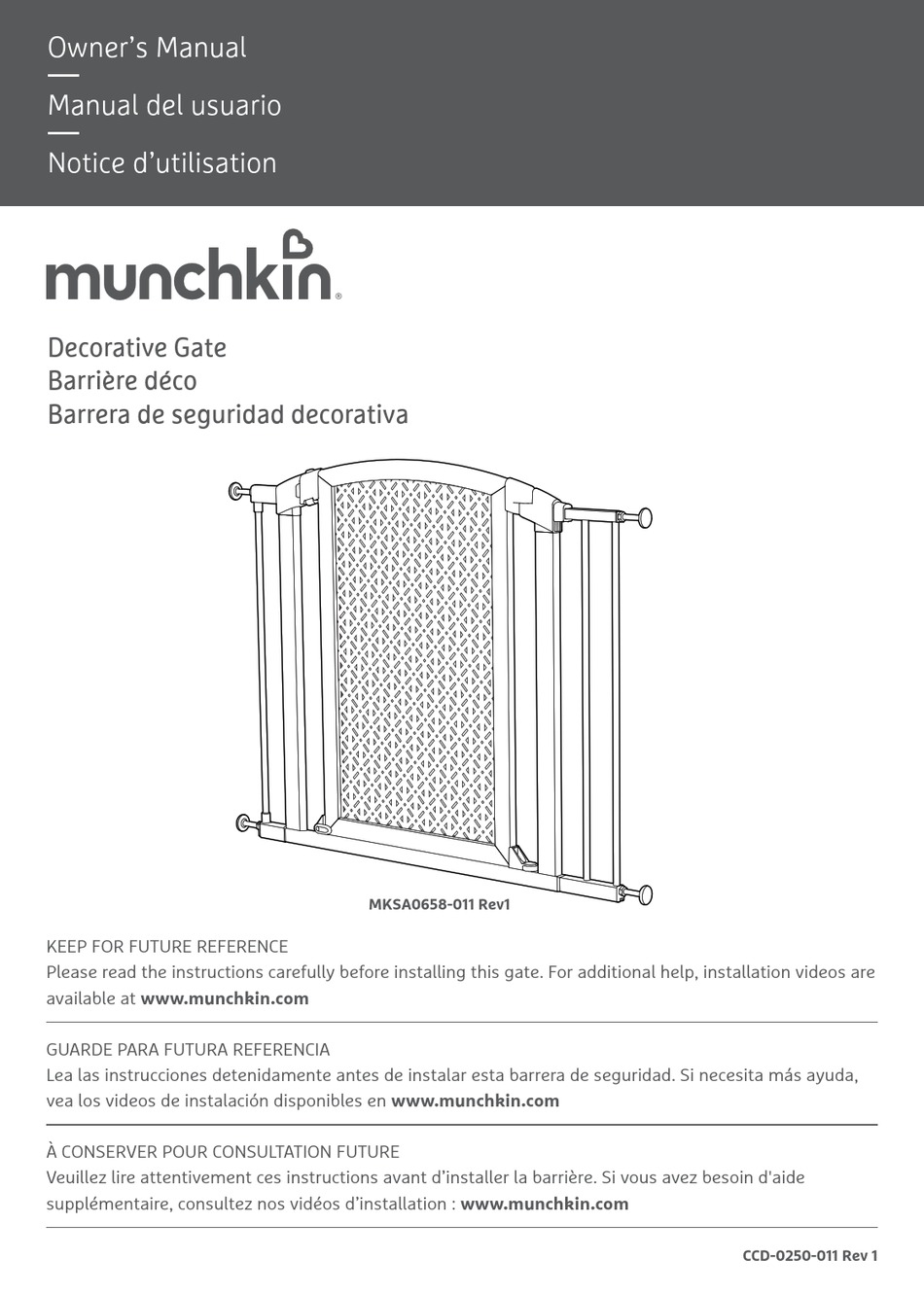 munchkin travel stair gate instructions