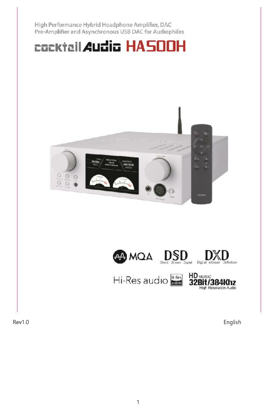 COCKTAIL AUDIO HA500H MANUAL Pdf Download ManualsLib