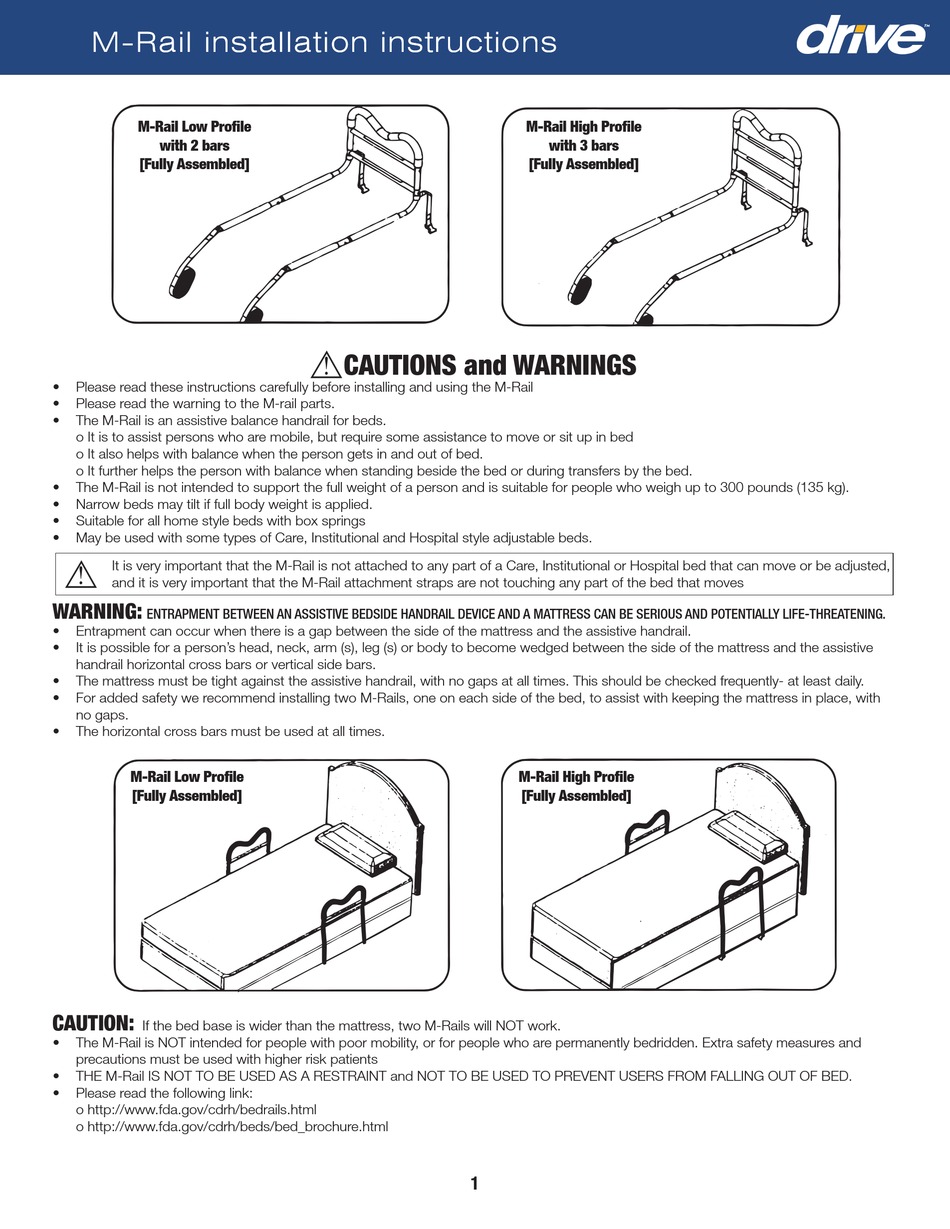 DRIVE MRAIL INSTALLATION INSTRUCTIONS MANUAL Pdf Download ManualsLib