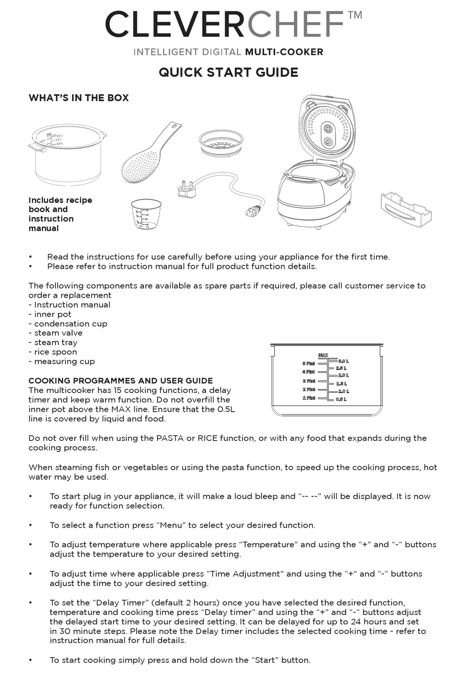 Drew and cole 2024 multi cooker instructions