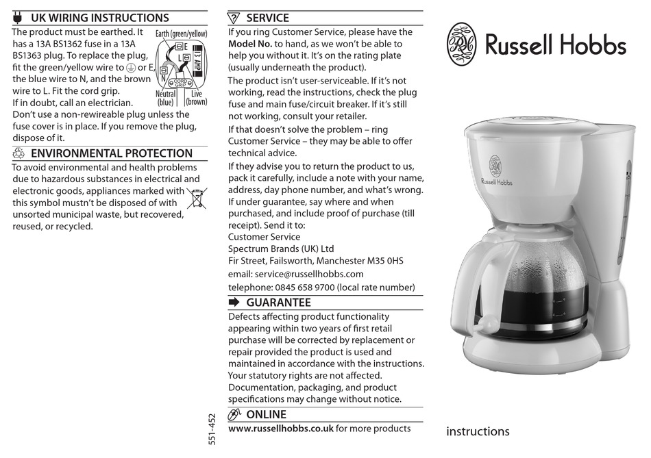 RUSSELL HOBBS ESSENTIALS 18542 INSTRUCTIONS Pdf Download ManualsLib