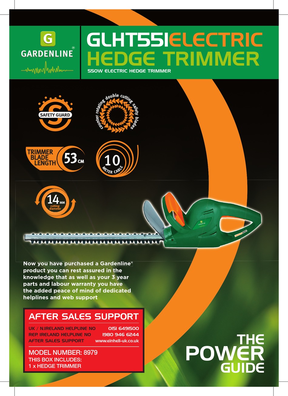 gardenline electric hedge trimmer