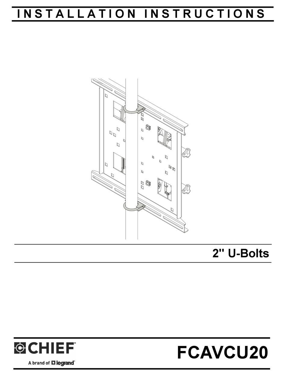 LEGRAND CHIEF FCAVCU20 INSTALLATION INSTRUCTIONS Pdf Download ManualsLib