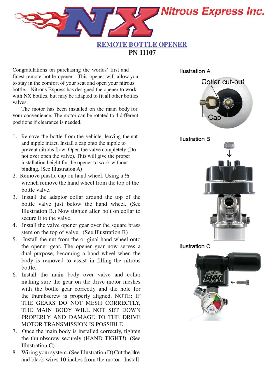 NITROUS EXPRESS 11107 INSTALLATION INSTRUCTIONS Pdf Download ManualsLib