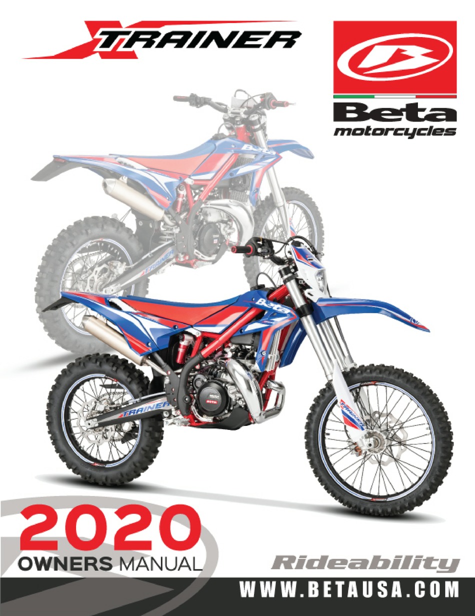 BETA MOTORCYCLES XTRAINER 300 2T 2020 OWNER'S MANUAL Pdf Download