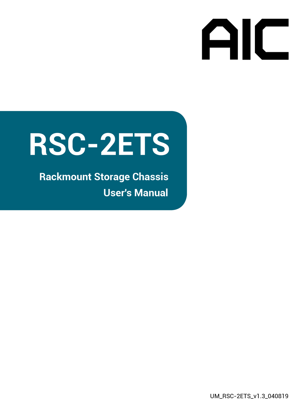 AIC RSC2ETS USER MANUAL Pdf Download ManualsLib