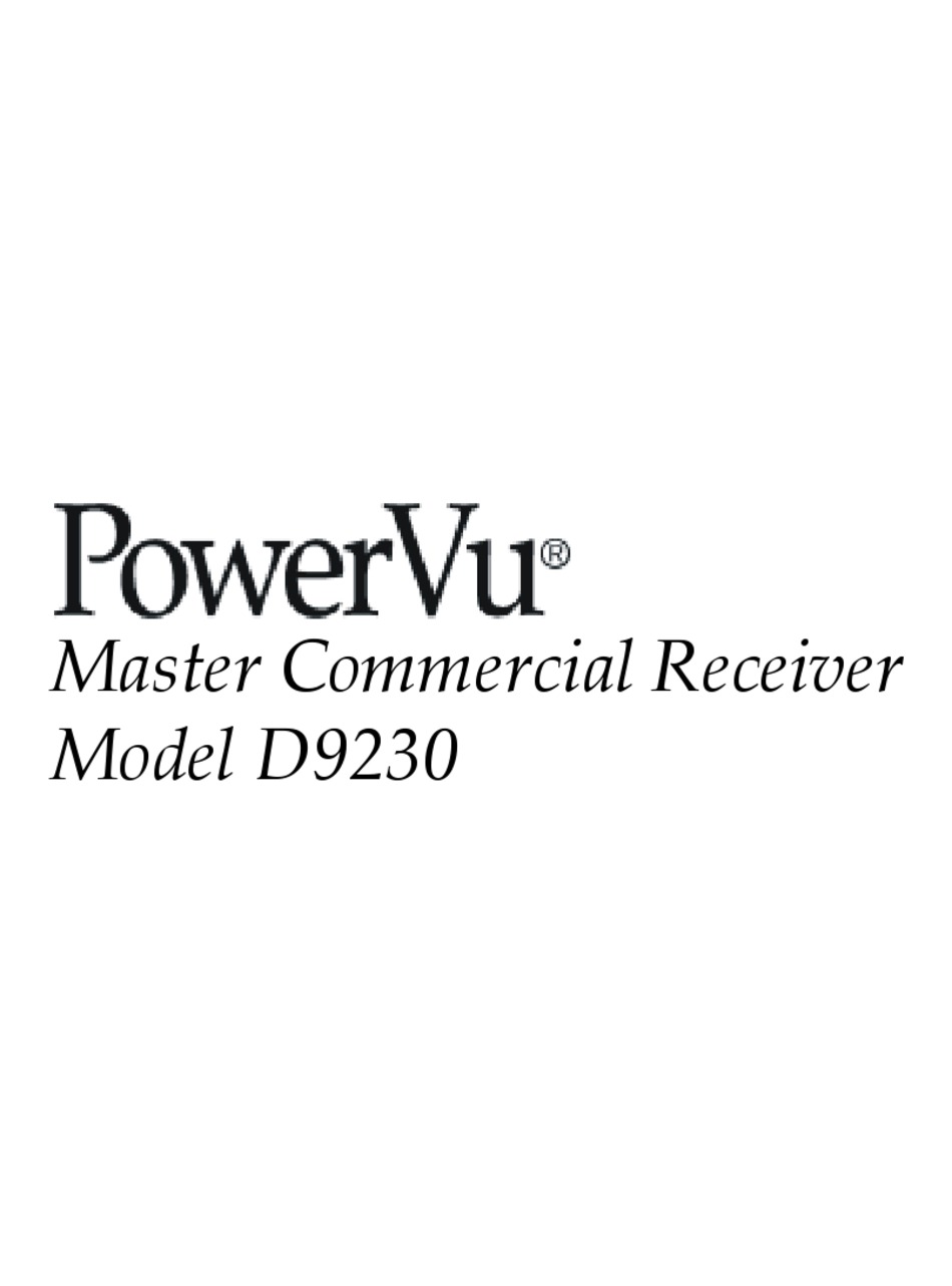 POWERVU D9230 ENTIRE MANUAL Pdf Download ManualsLib