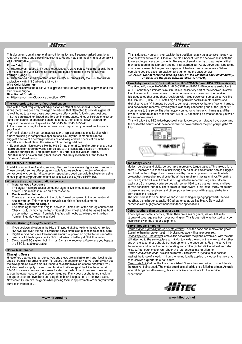 HITEC HAS02MB MANUAL Pdf Download ManualsLib