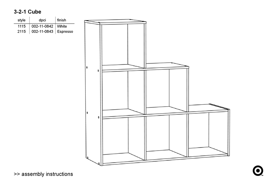 Target 3 2 1 Cube Assembly Instructions, Instruction Manual For Mainstays 3 Shelf Bookcase