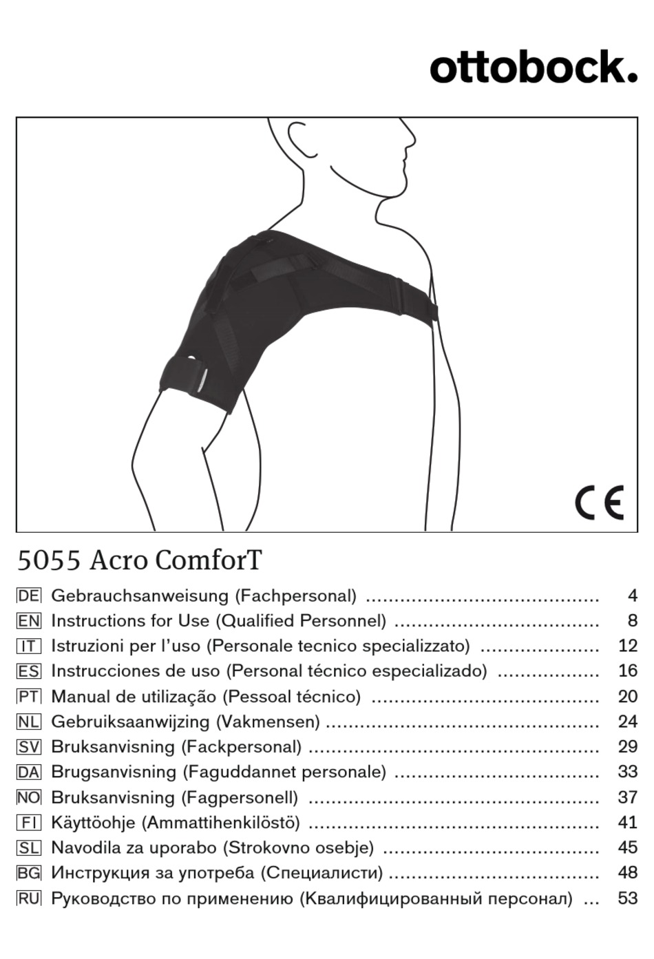 OTTO BOCK ACRO COMFORT 5055 INSTRUCTIONS FOR USE MANUAL Pdf Download ...