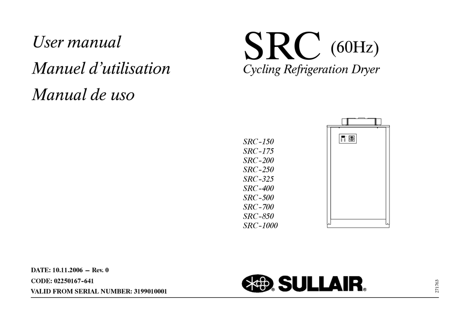 SULLAIR SRC SERIES USER MANUAL Pdf Download ManualsLib