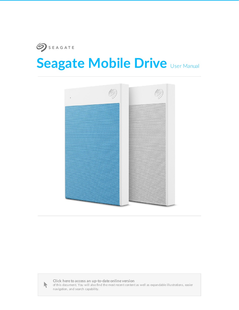 SEAGATE MOBILE DRIVE USER MANUAL Pdf Download | ManualsLib