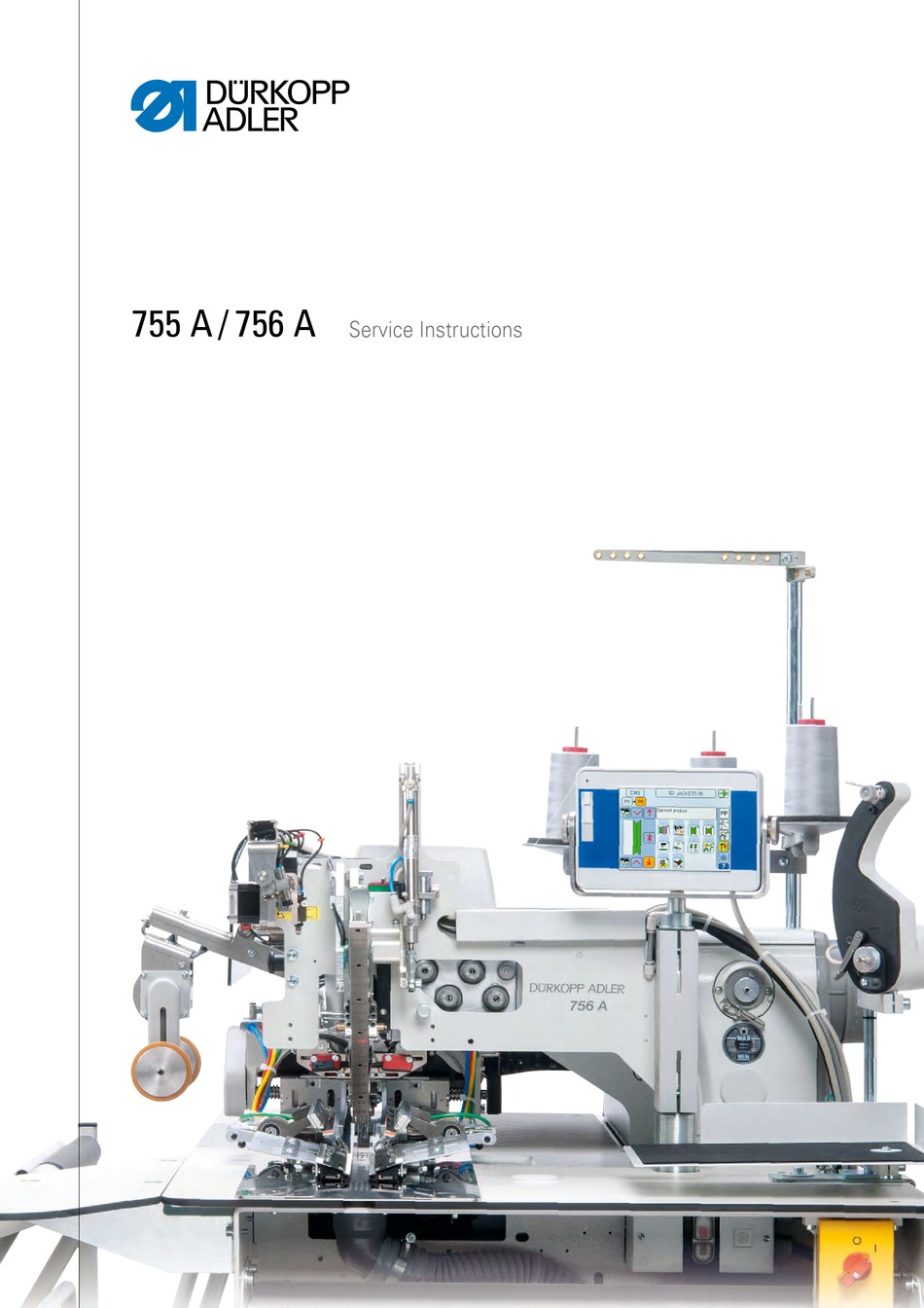 Durkopp Adler 755 A Service Instructions Manual Pdf Download Manualslib