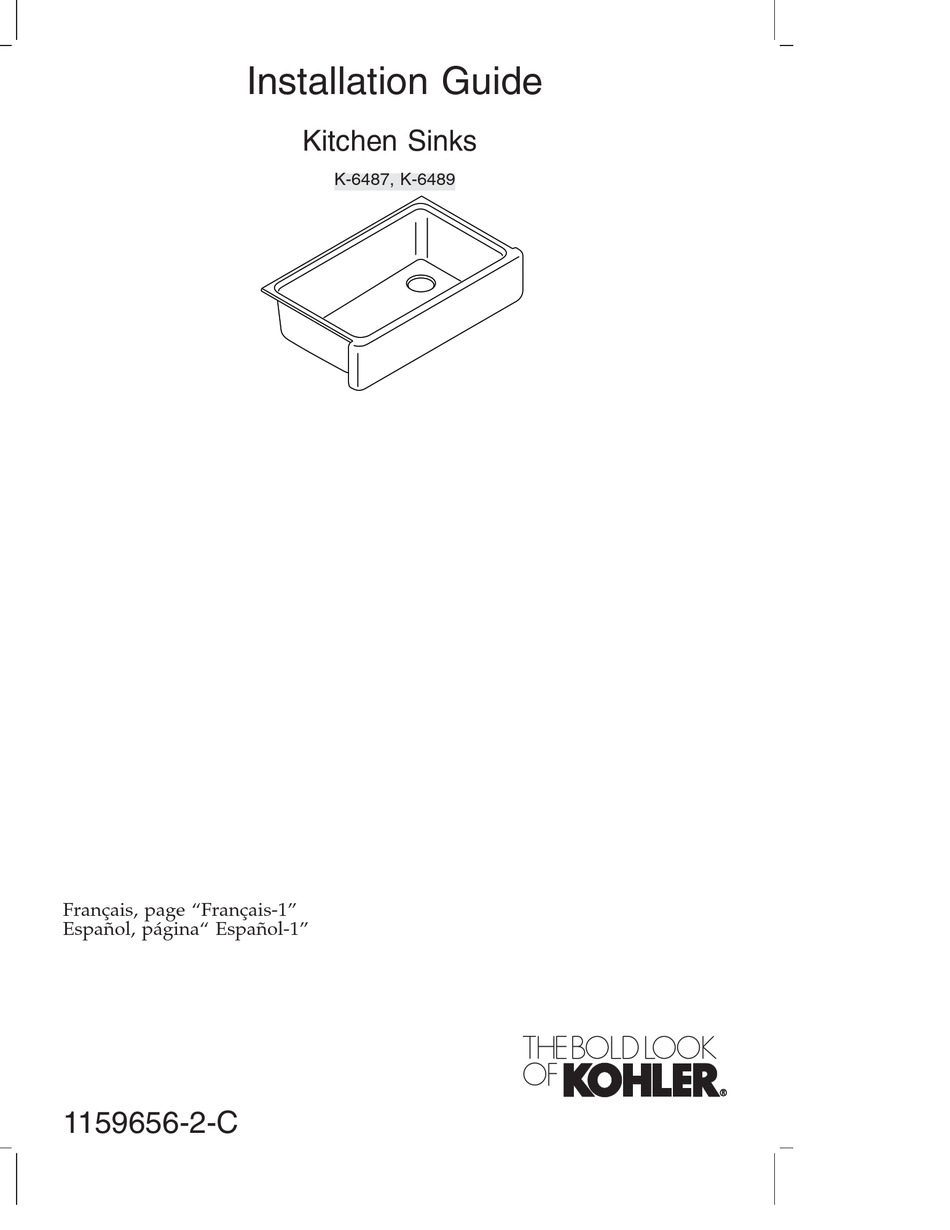 KOHLER K6487 INSTALLATION MANUAL Pdf Download ManuaLib