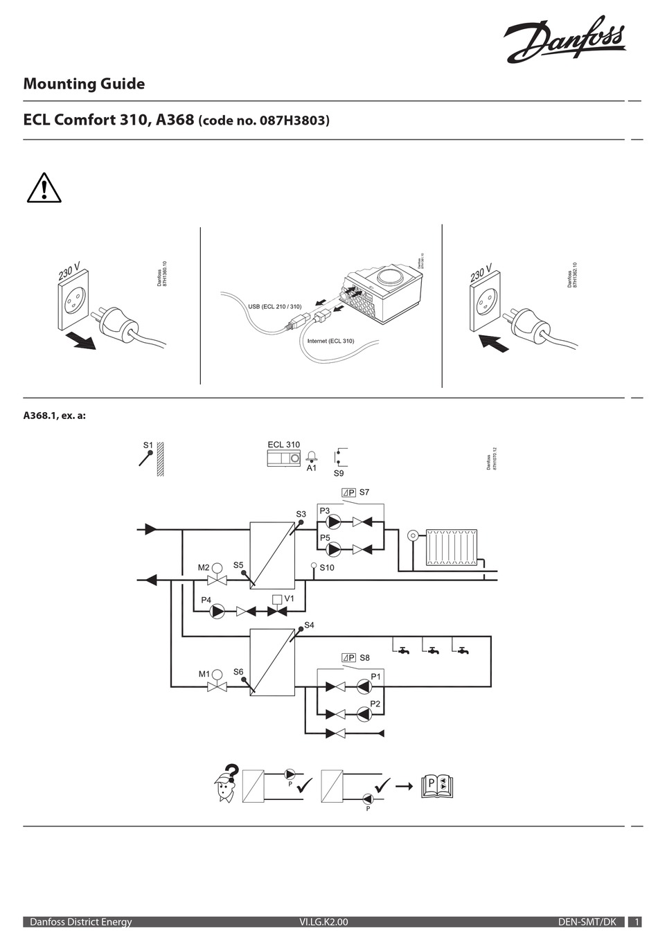 DANFOSS ECL COMFORT A368 MOUNTING MANUAL Pdf Download | ManualsLib