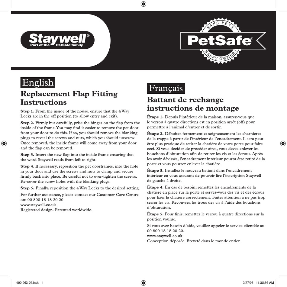PETSAFE STAYWELL 200 SERIES INSTRUCTIONS Pdf Download ManualsLib