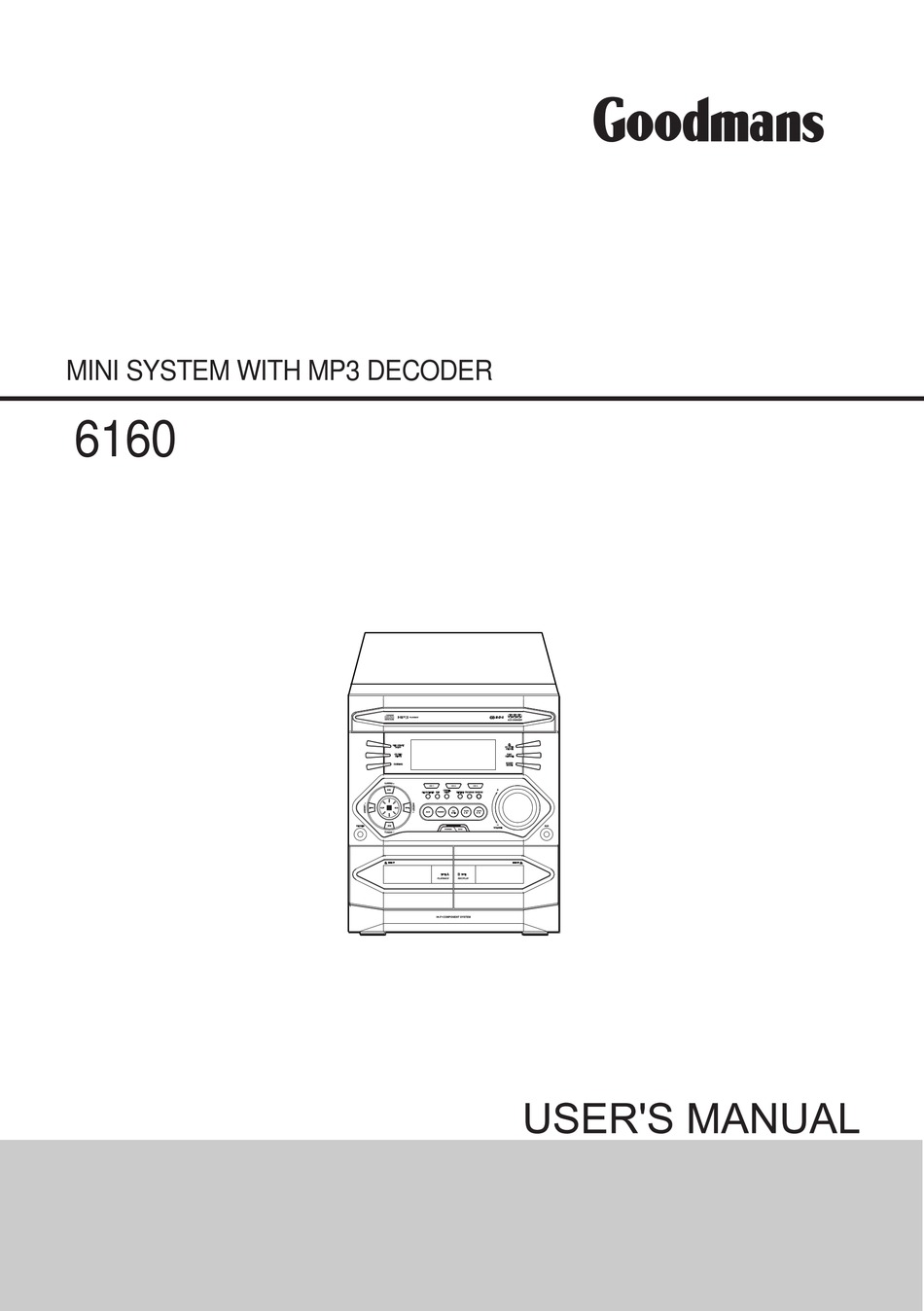 GOODMANS 6160 USER MANUAL Pdf Download ManualsLib