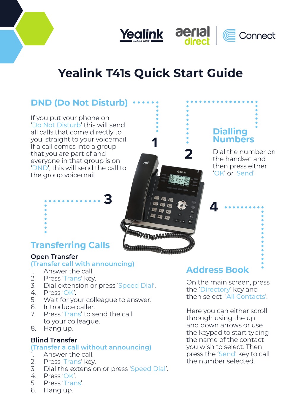 YEALINK T41S QUICK START MANUAL Pdf Download | ManuaLib