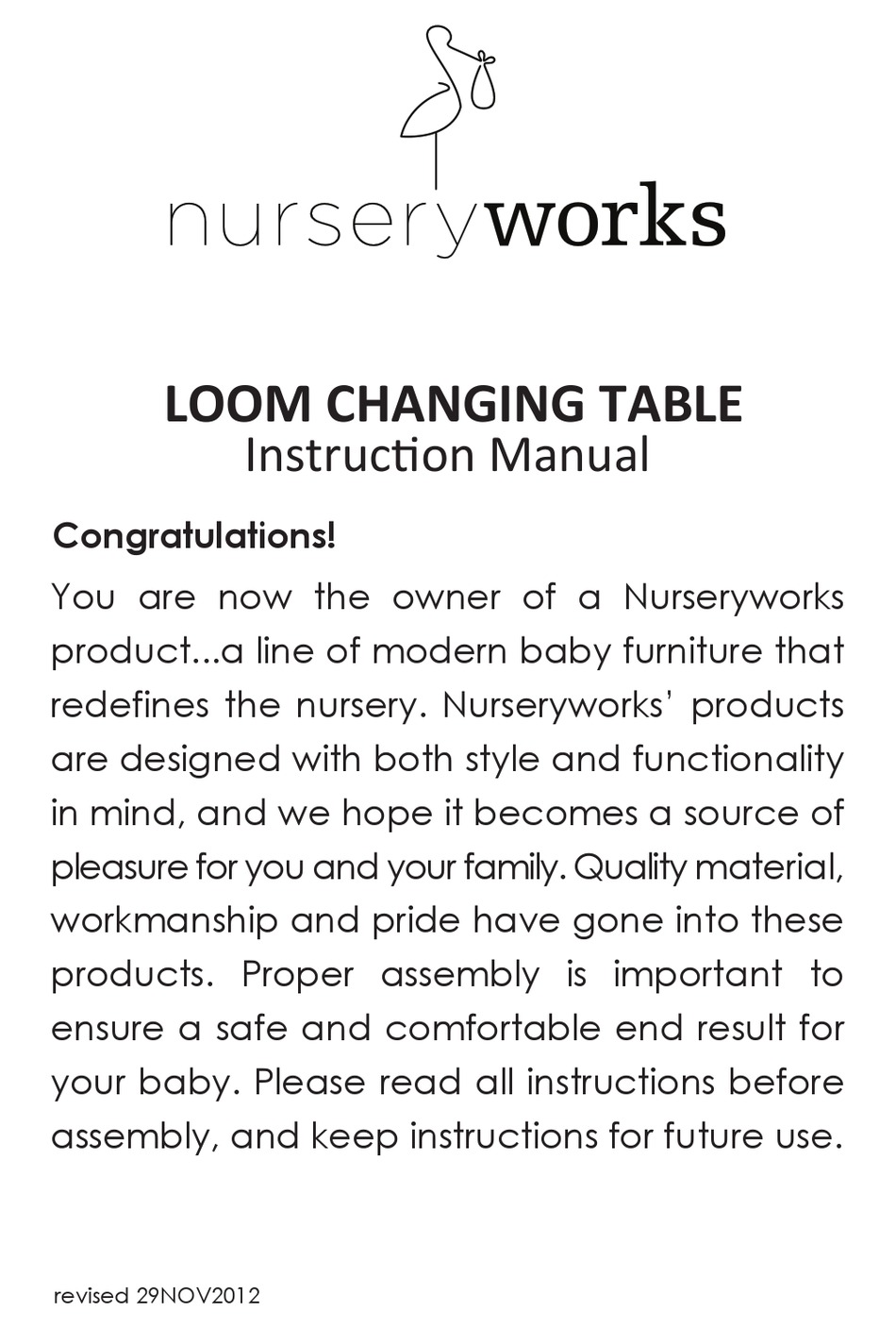 nursery works changing table