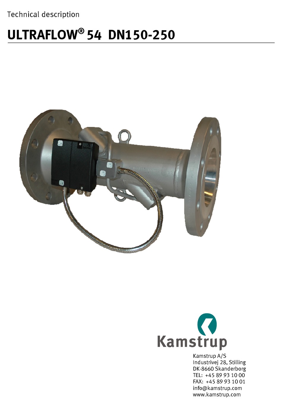 KAMSTRUP ULTRAFLOW 54 DN150-250 TECHNICAL DESCRIPTION Pdf Download ...