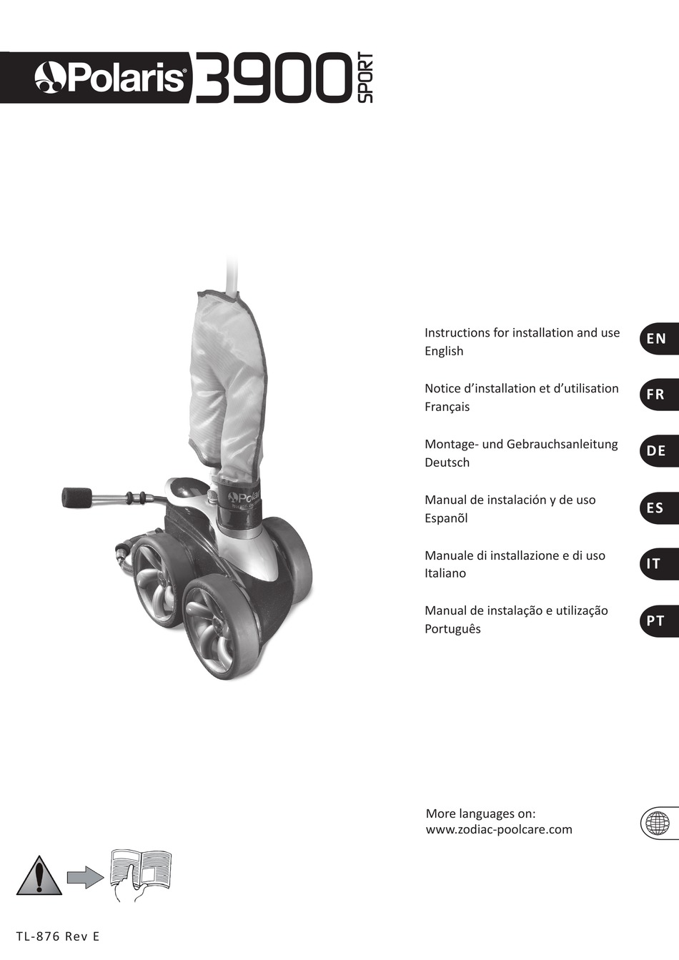 POLARIS 3900 SPORT INSTRUCTIONS FOR INSTALLATION AND USE MANUAL Pdf