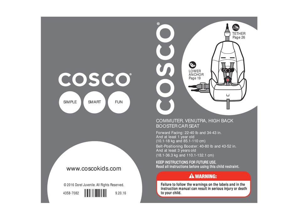 COSCO VENUTRA MANUAL Pdf Download | ManualsLib