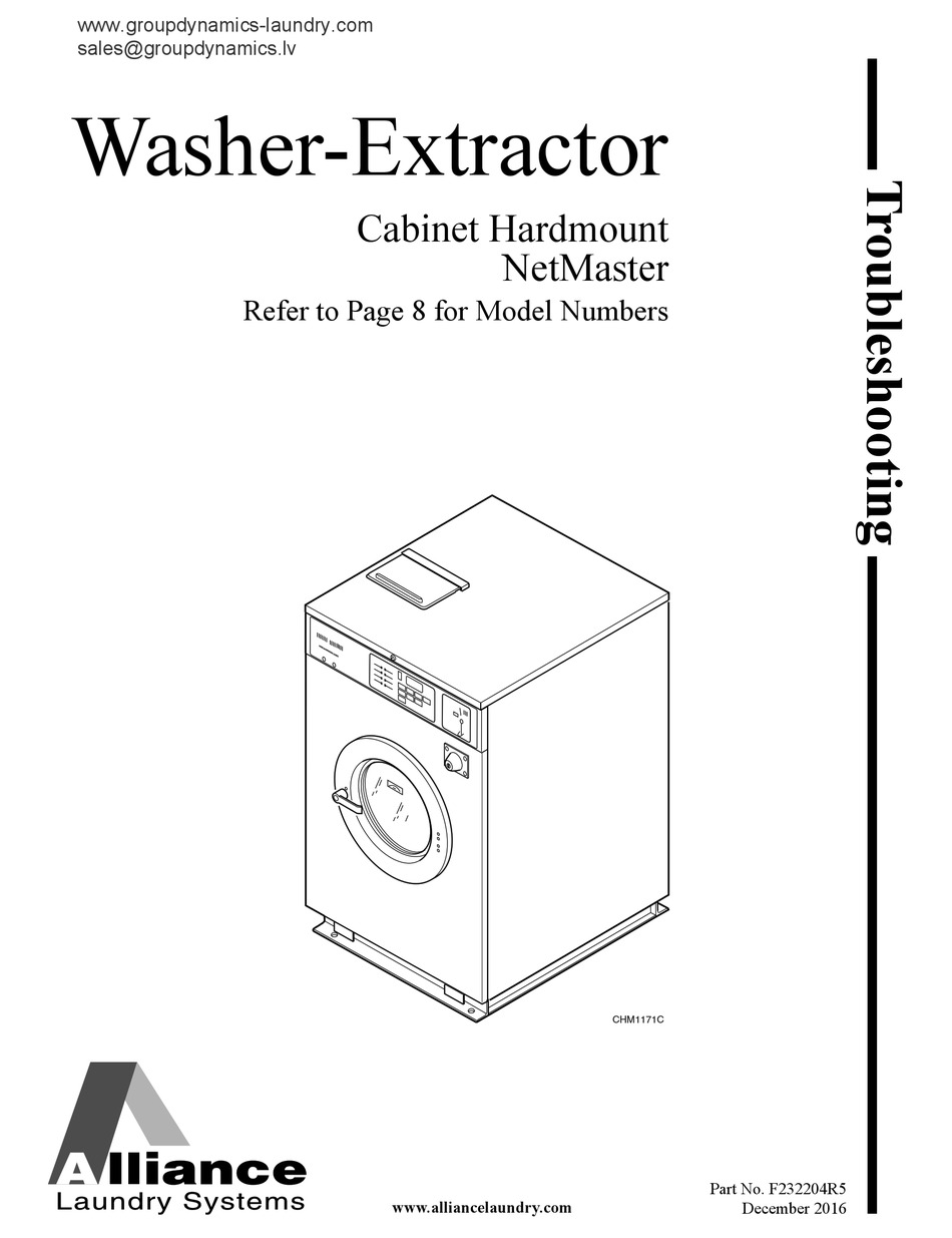 ALLIANCE LAUNDRY SYSTEMS NETMASER SERIES TROUBLESHOOTING MANUAL Pdf ...