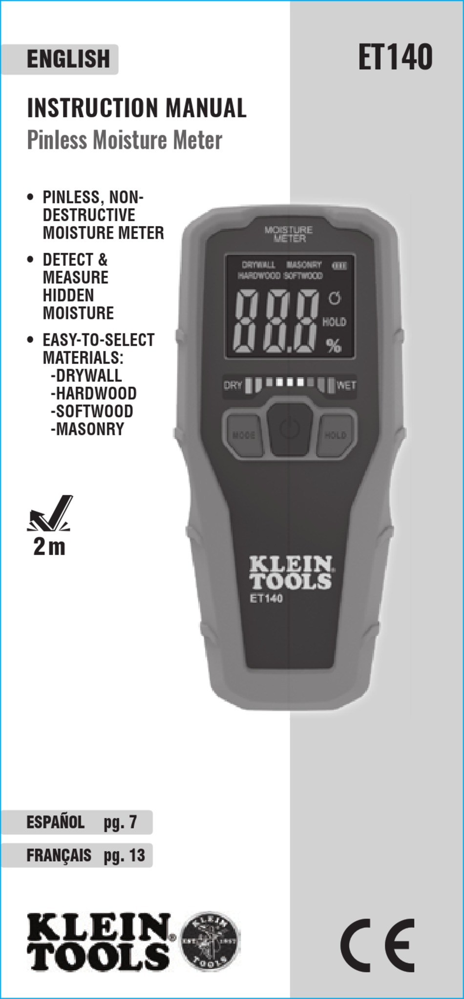 KLEIN TOOLS ET140 INSTRUCTION MANUAL Pdf Download | ManualsLib