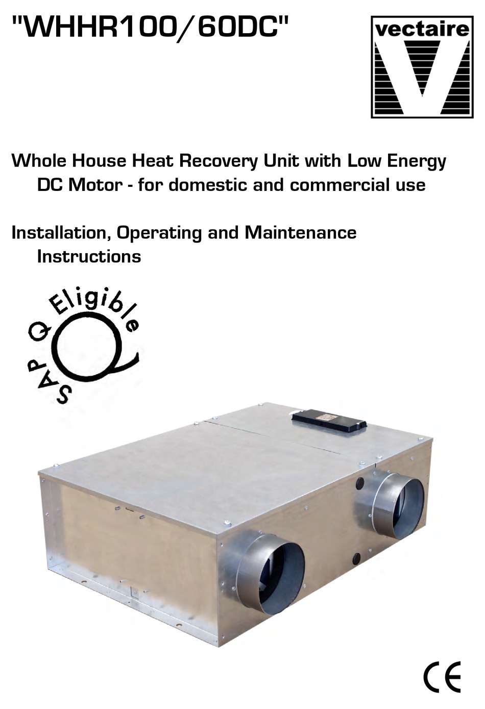 VECTAIRE WHHR100/60DC INSTALLATION, OPERATING AND MAINTENANCE INSTRUCTIONS  Pdf Download | ManualsLib